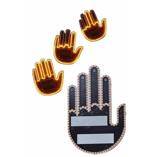 Uzaktan Kumandalı Araba Parmak Hareketi Işığı Parmak Işığı LED Araba Arka Pencere