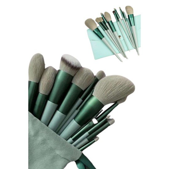 Dayanıklı Makyaj Fırçası Seti 13 Parça Yumuşak Kıllı Fırçalar Allık Fondöten Far Fırçası