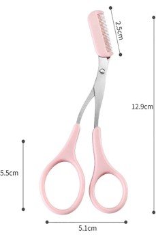 Kavisli Kaş Kirpik Düzeltici Bıyık Alma Taraklı Kaş Makası Yüz Bakım Seti Makas