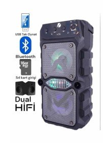 Ses Bombası Kablosuz Bluetooth Hoparlör Çift Çıkışlı Yüksek Ses Kaliteli Hoparlör
