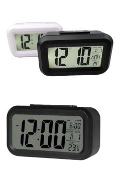 Dijital Masa Saati Termometreli Takvim Çalar Saat Led Ekran Pilli