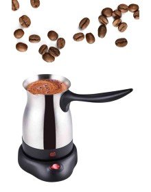 Paslanmaz Çelik Türk Kahvesi Makinesi 6 Fincan Kpasiteli Elektrikli Cezve