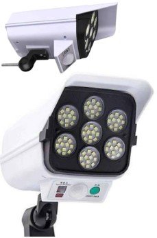 Solar Lamba Kamera Görünümlü Duvar Lambası Dönebilen Bahçe Aydınlatması