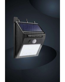 Bahçe Aydınlatma Sensörlü Güneş Enerjili Duvar Lambası 40 Led Işık