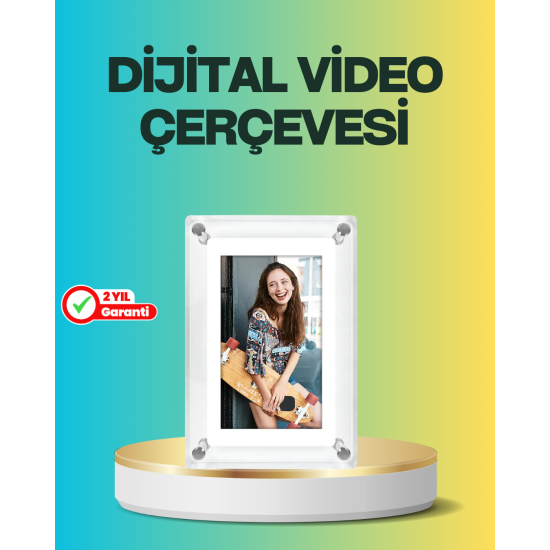 Hediyelik Dijital Çerçeve – 7 İnç IPS Ekranlı, 4GB Hafızalı, Hoparlörlü