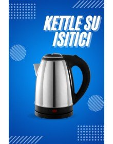 Elektrikli Paslanmaz Çelik Su Isıtcı Çelik Kettle 1.8 Lt. Uzun Ömürlü