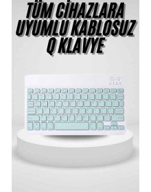 Uyumlu Kablosuz Bluetooth Şarj Edilebilir Mini Q Klavye