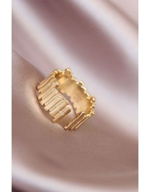 Gold Renk Metal Ayarlamalı Kadın Yüzük
