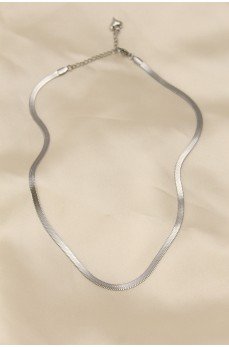 316L Çelik Silver Renk 45 cm İtalyan Zincir Model Kadın Kolye