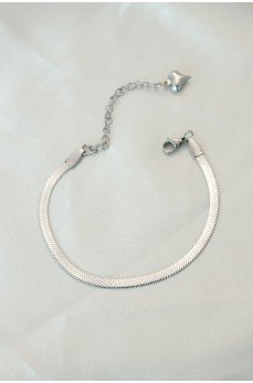 316L Çelik Gümüş Renk İtalyan Zincirli Bileklik