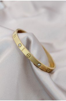 316L Çelik Gold Renk Zirkon Taşlı Bileklik 316L Çelik Gold Renk Zirkon Taşlı Bileklik