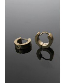 316L Çelik Gold Renk Halka Model Çift Küpe
