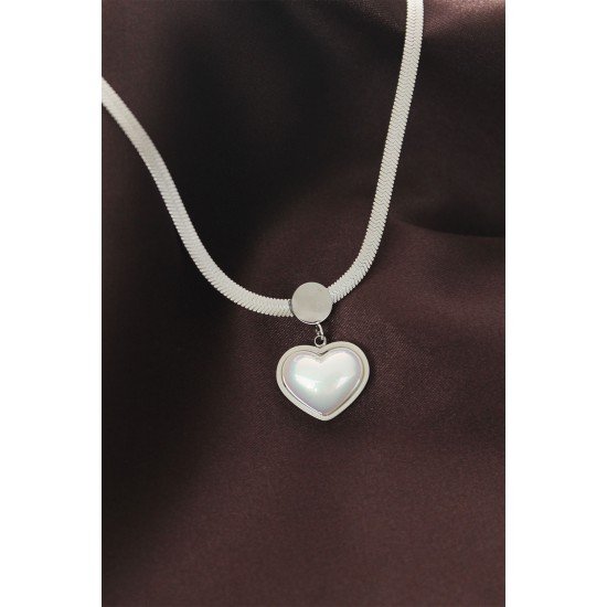 316L Çelik İtalyan Zincir Kalp Kolye 316L Çelik İtalyan Zincir Kalp Kolye