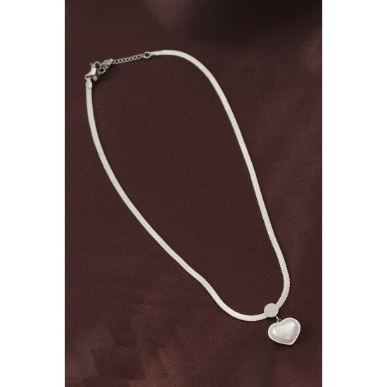 316L Çelik İtalyan Zincir Kalp Kolye 316L Çelik İtalyan Zincir Kalp Kolye