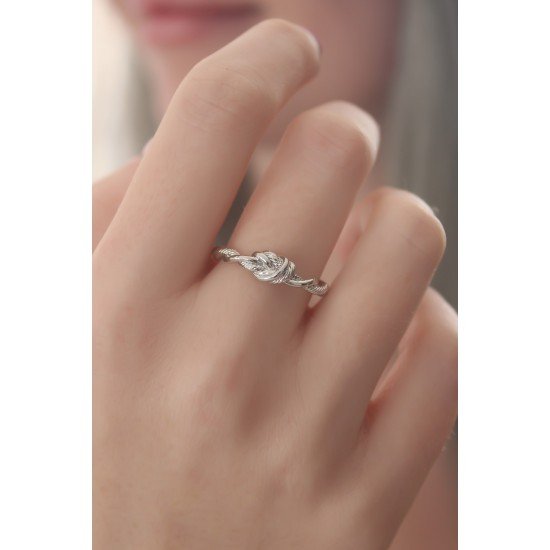 Gümüş Renk Halat Düğüm Model Kadın Yüzük Gümüş Renk Halat Düğüm Model Kadın Yüzük