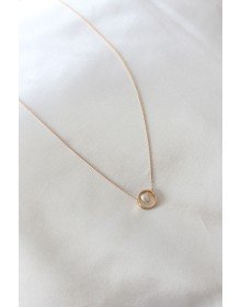 Gold Renk Minimal Kalp Figür Kadın Kolye