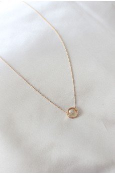 Gold Renk Minimal Kalp Figür Kadın Kolye