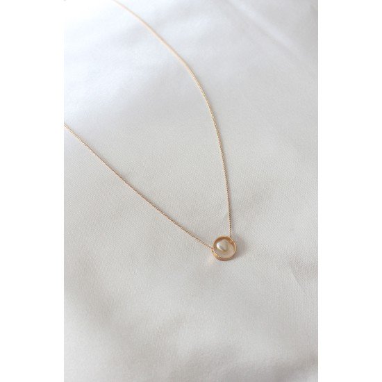 Gold Renk Minimal Kalp Figür Kadın Kolye Gold Renk Minimal Kalp Figür Kadın Kolye