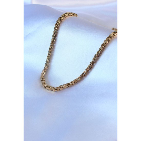 316L Çelik Gold Renk Kral Zincir Model Erkek Kolye 316L Çelik Gold Renk Kral Zincir Model Erkek Kolye