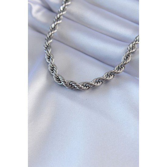 316L Çelik Gümüş Renk Burgu Model 45 cm Kadın Kolye 316L Çelik Gümüş Renk Burgu Model 45 cm Kadın Kolye