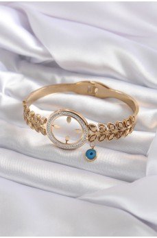 316L Çelik Gold Renk Çeyrek Takılabilen Zirkon Taş Detay Kadın Kelepçe 316L Çelik Gold Renk Çeyrek Takılabilen Zirkon Taş Detay Kadın Kelepçe