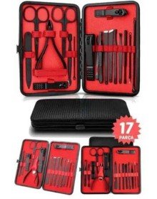 17 Parça El Ayak Bakım Seti Tırnak Temizleme Manikür Pedikür Cımbız Törpü Tırnak Makası