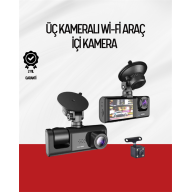 170° Geniş Açı Ön-Arka-İç Kamera Seti – Tam Kapsamlı Araç Güvenliği