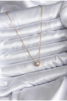 316L Çelik Zincir Gold Renk Charm Kadın Kolye