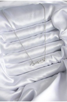 316L Çelik Zincir Gümüş Renk Atatürk İmza Figür Kadın Kolye