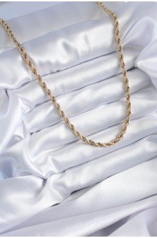 316L Çelik Gold Renk 60 cm Burgu Model Kadın Kolye