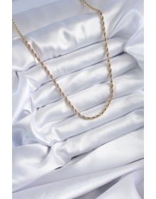 316L Çelik Gold Renk 60 cm Burgu Model Kadın Kolye
