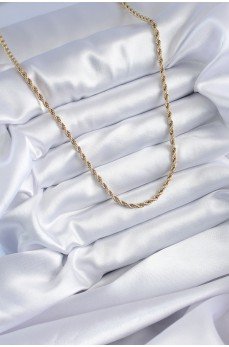 316L Çelik Gold Renk 60 cm Burgu Model Kadın Kolye