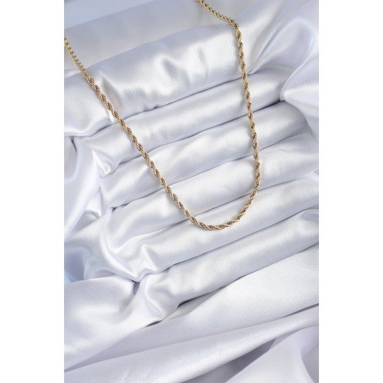 316L Çelik Gold Renk 60 cm Burgu Model Kadın Kolye 316L Çelik Gold Renk 60 cm Burgu Model Kadın Kolye