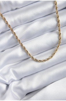 316L Çelik Gold Renk 60 cm Burgu Model Kadın Kolye
