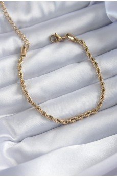 316L Çelik Gold Renk Burgu Zincir Model Kadın Bileklik 316L Çelik Gold Renk Burgu Zincir Model Kadın Bileklik