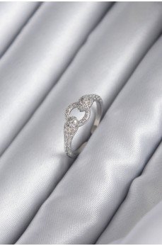 Pirinç Gümüş Renk Zirkon Taşlı Yılan Model Kadın Yüzük