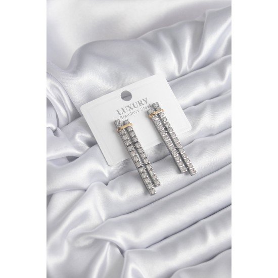 VIP Seri Zirkon Taşlı Su Yolu Kadın Küpe VIP Seri Zirkon Taşlı Su Yolu Kadın Küpe