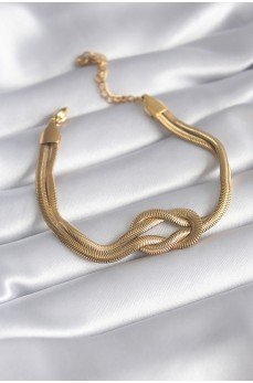 316L Çelik Gold Renk İtalyan Zincir Düğüm Model Kadın Bileklik 316L Çelik Gold Renk İtalyan Zincir Düğüm Model Kadın Bileklik