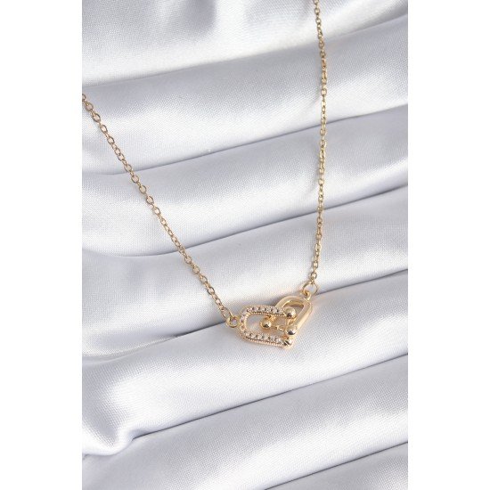 316L Çelik Gold Renk Zirkon Taşlı Model Kadın Kolye 316L Çelik Gold Renk Zirkon Taşlı Model Kadın Kolye