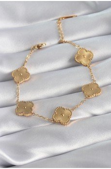 316L Çelik Gold Renk Yonca Model İşleme Detay Kadın Bileklik 316L Çelik Gold Renk Yonca Model İşleme Detay Kadın Bileklik