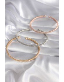 Pirinç Mix Renk Hasır Model Zirkon Taş Detay Kadın Bileklik Seti