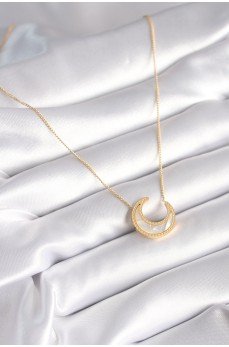316L Çelik Gold Renk Beyaz Sedefli Hilal Model Kadın Kolye 316L Çelik Gold Renk Beyaz Sedefli Hilal Model Kadın Kolye