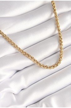 316L Çelik Gold Renk Burgu Zincir Model Kadın Kolye
