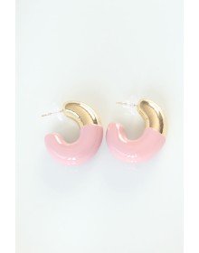 CCB Gül Kurusu Gold Çift Renk Küpe