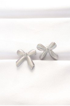 Pirinç Gümüş Renk Fiyonk Küpe