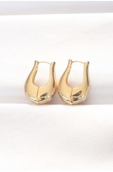 Pirinç Gold Renk Bombeli Küpe