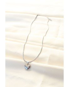 316L Çelik Gümüş Renk Kalp Kolye