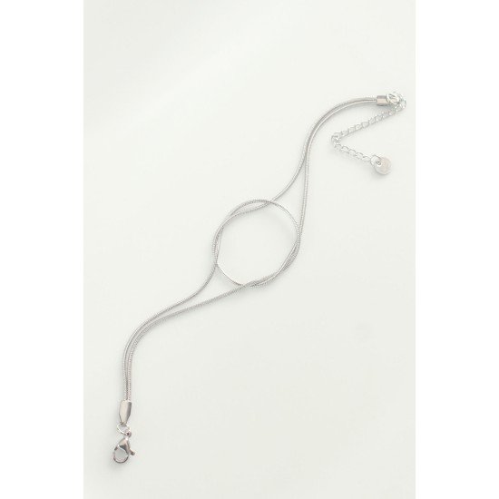 316L Çelik Gümüş Renk Düğüm Model Bileklik