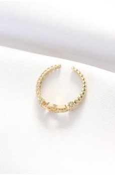 Kemer Tokası Tasarımlı Gold Renk Zirkon Taşlı Ayarlanabilir Yüzük Kemer Tokası Tasarımlı Gold Renk Zirkon Taşlı Ayarlanabilir Yüzük