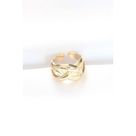 Düğüm Model Gold Renk Ayarlanabilir Yüzük Düğüm Model Gold Renk Ayarlanabilir Yüzük